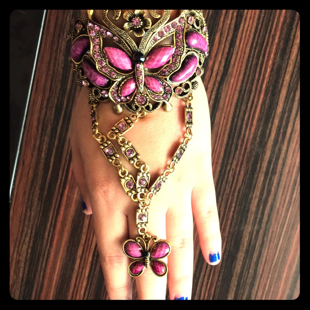 Butterfly ring and bracelet